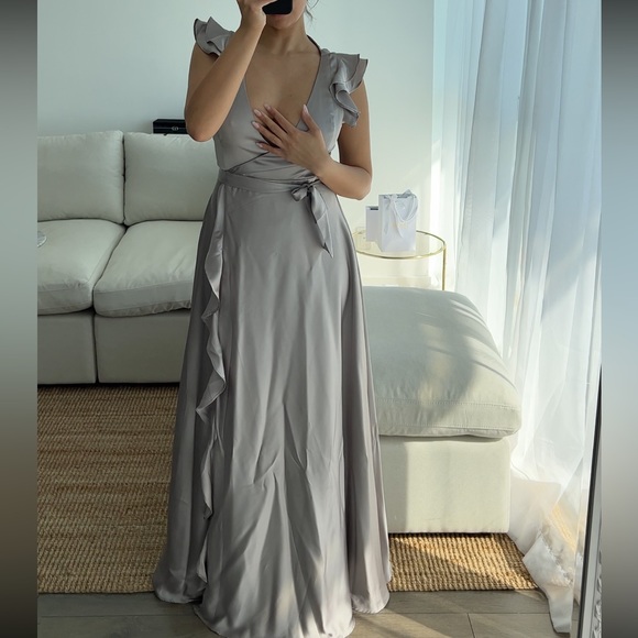 Satin Maxi Dress - Picture 6 of 8